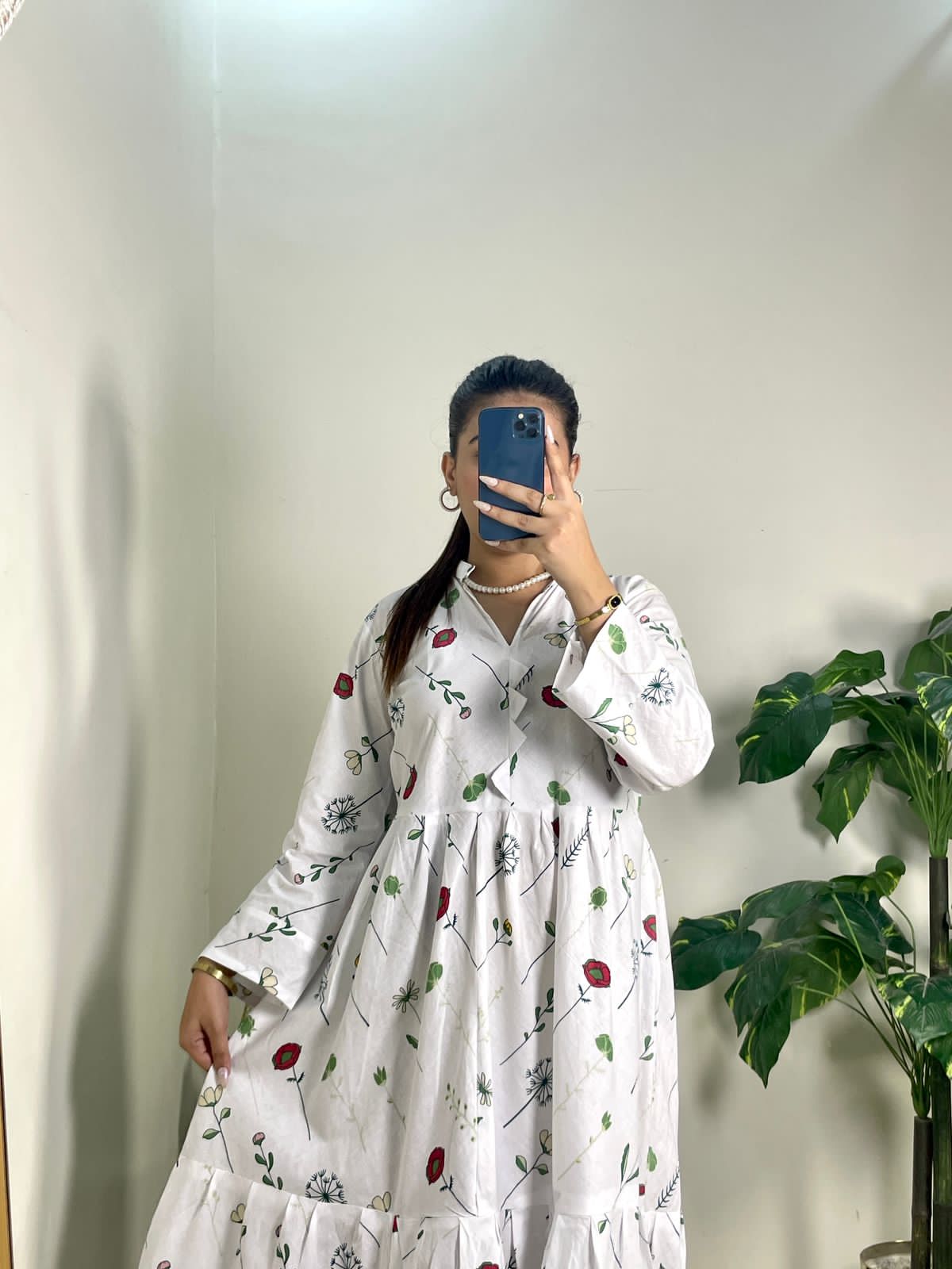 Multi White Frill Frock