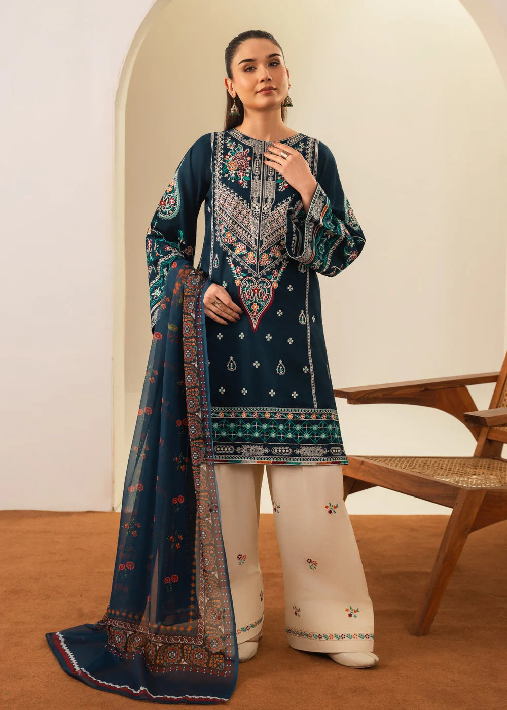 Sajal Embroidered 3PCS