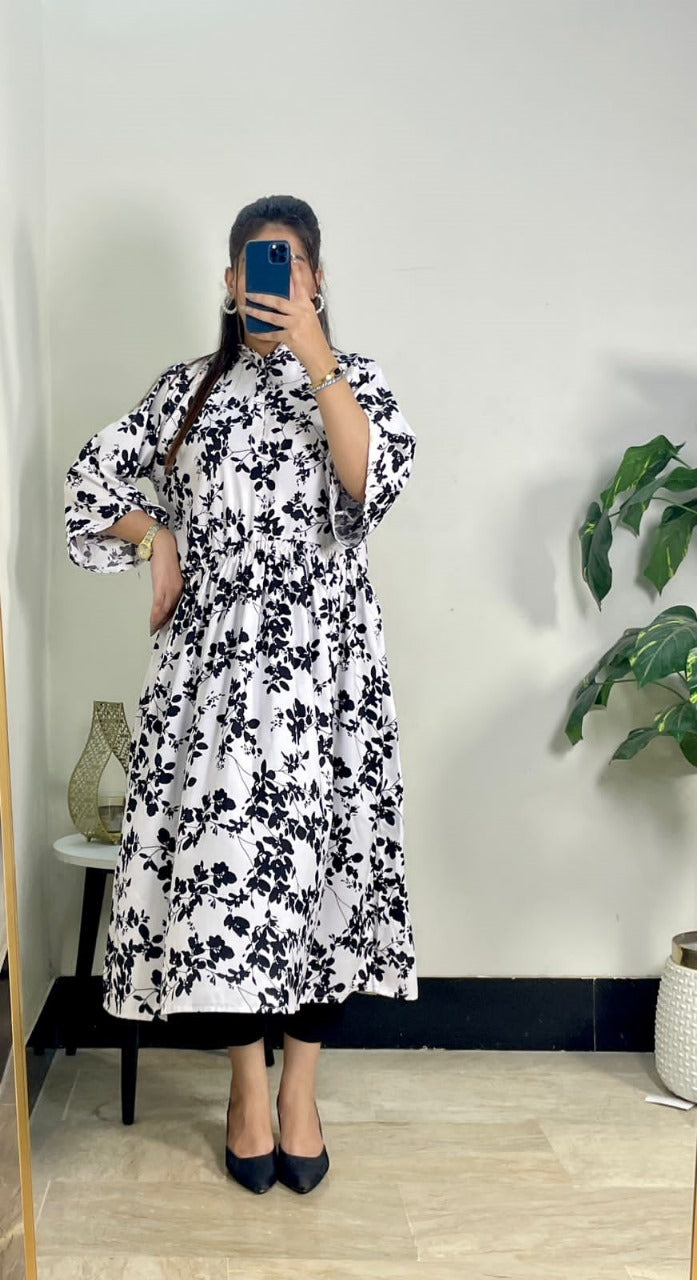 Black & White Frill Frock